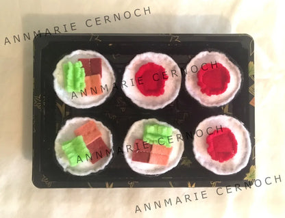 Sushi Cat Toys 6pk (Cali/Spicy Rolls)