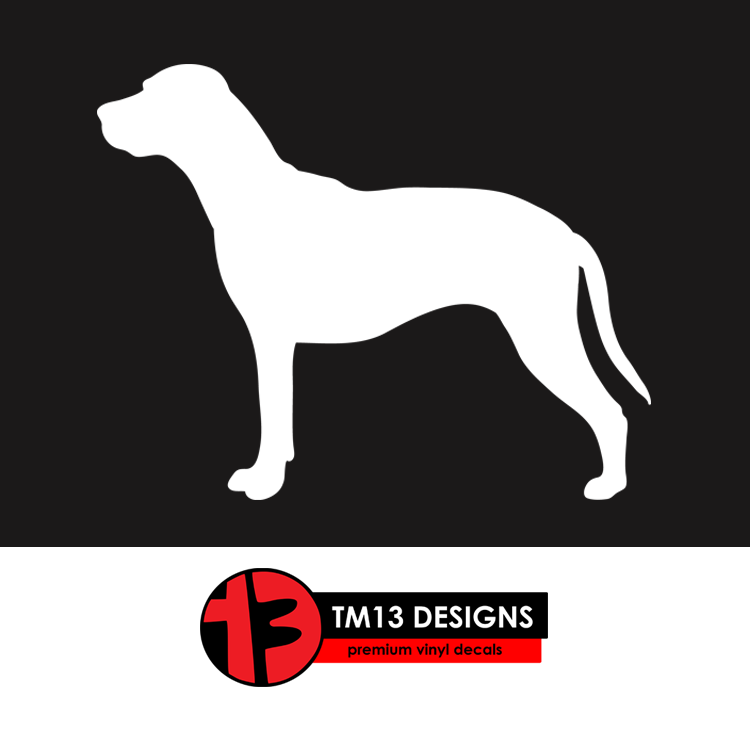 Catahoula Leopard Dog Silhouette Vinyl Decal