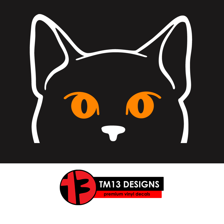 Cat Peeper Vinyl Decal - Eye Color Options!