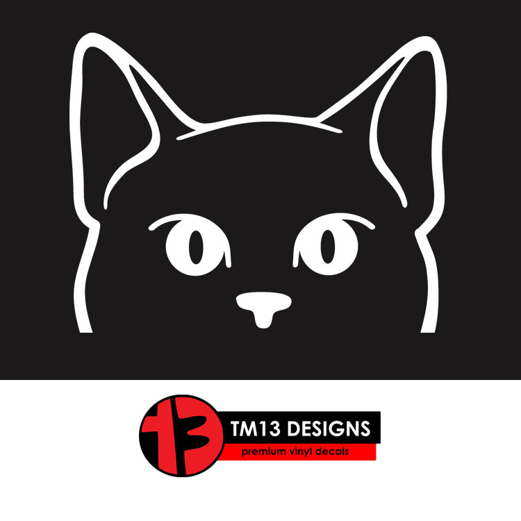 Cat Peeper Vinyl Decal - Eye Color Options!