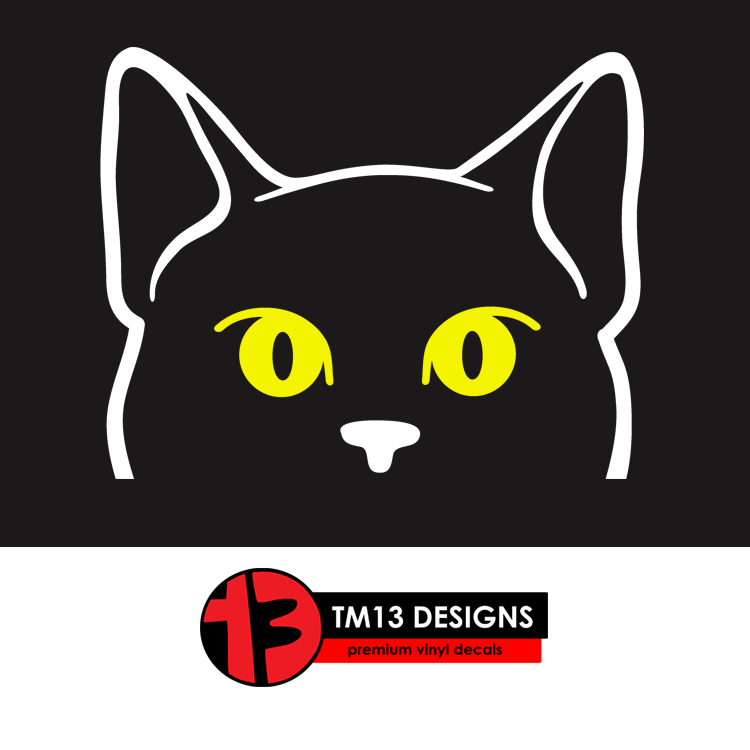 Cat Peeper Vinyl Decal - Eye Color Options!