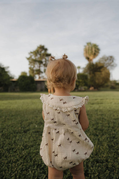 The Wild Horses Muslin Romper