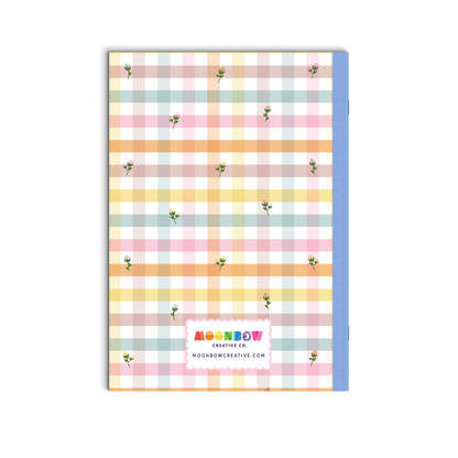 Dot Grid Notebook Dainty Flower Gingham