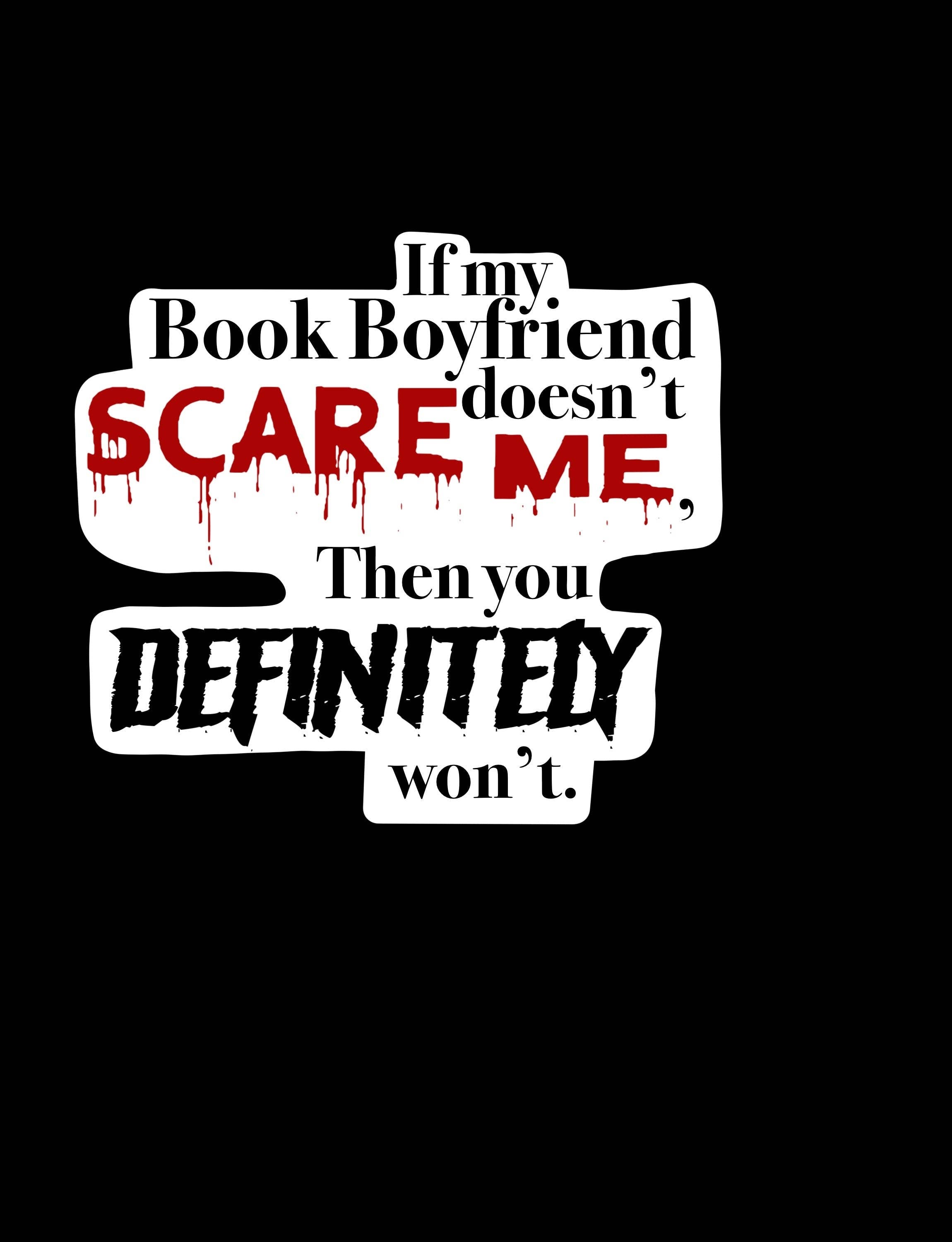 Text design with a humorous quote about a &