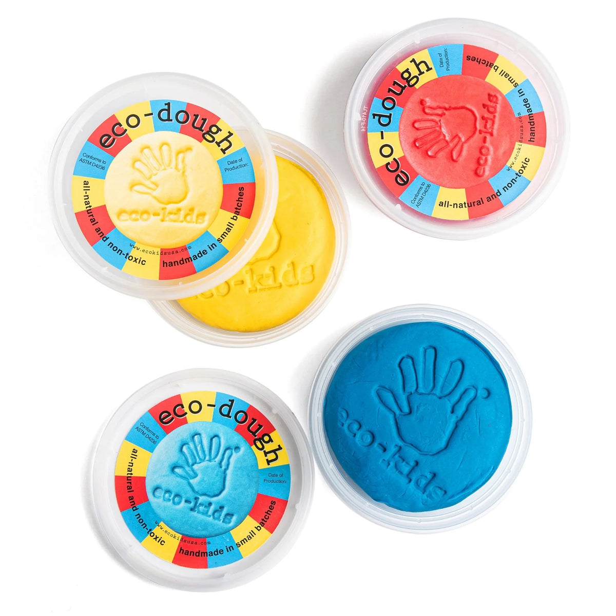 Eco-Dough (3-Pack) - Natural, Non-Toxic Primary Colors