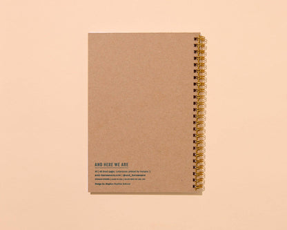 Letterpress A5 Lined Spiral Notebook—Strawberry