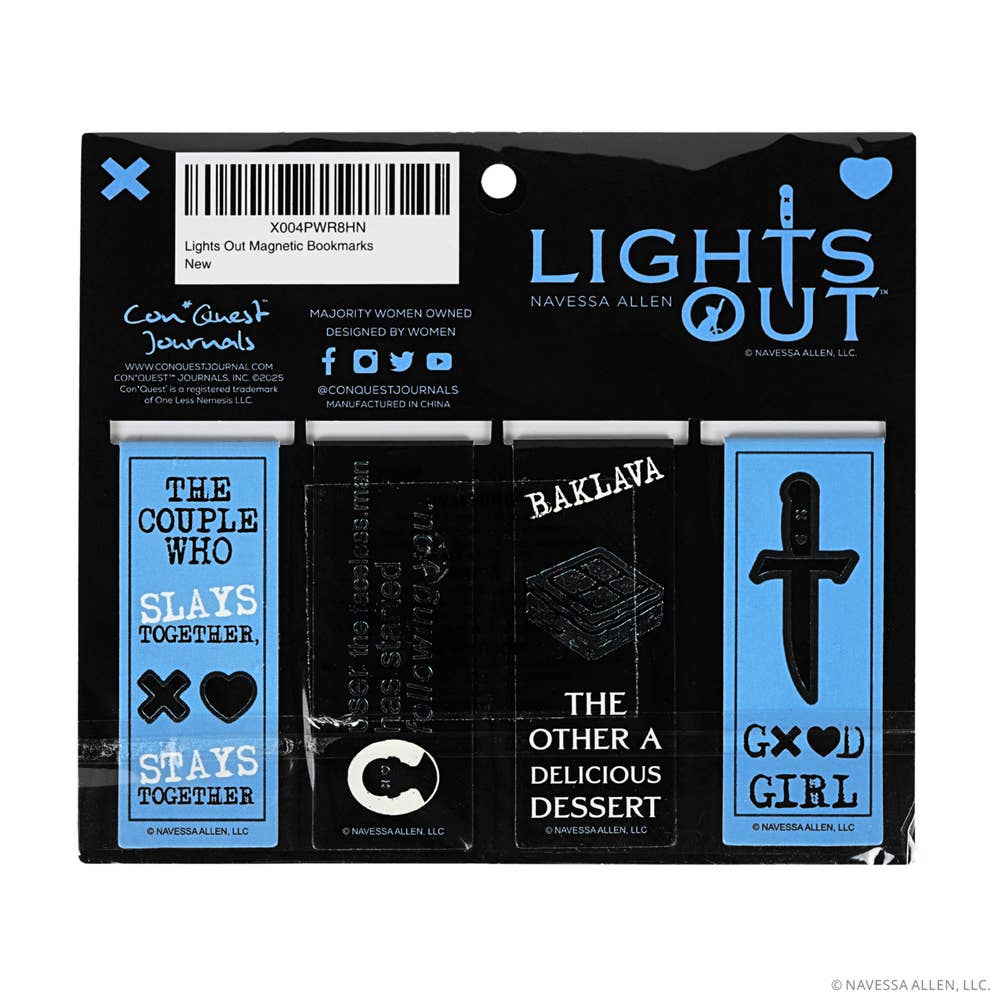 Official Lights Out Magnetic Bookmark Set | Navessa Allen (4-Pack)