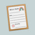 The image is a greeting card with a blank space for a message and a rainbow graphic.