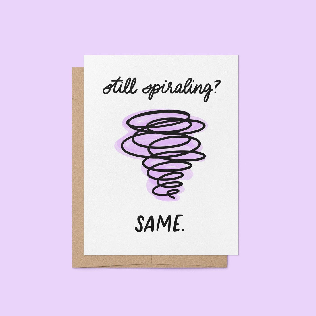 Card with a tornado illustration and text &
