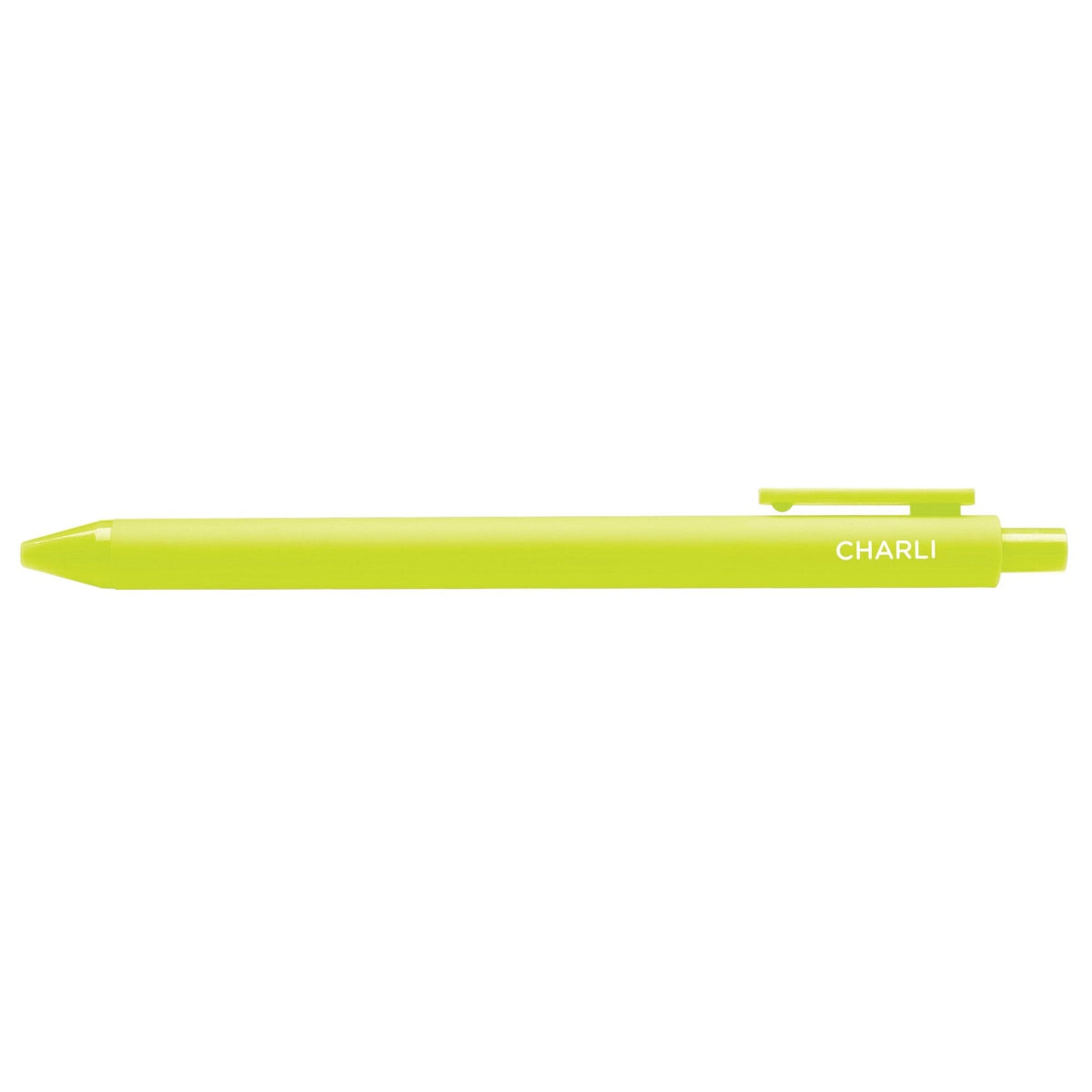 Lime green pen with &