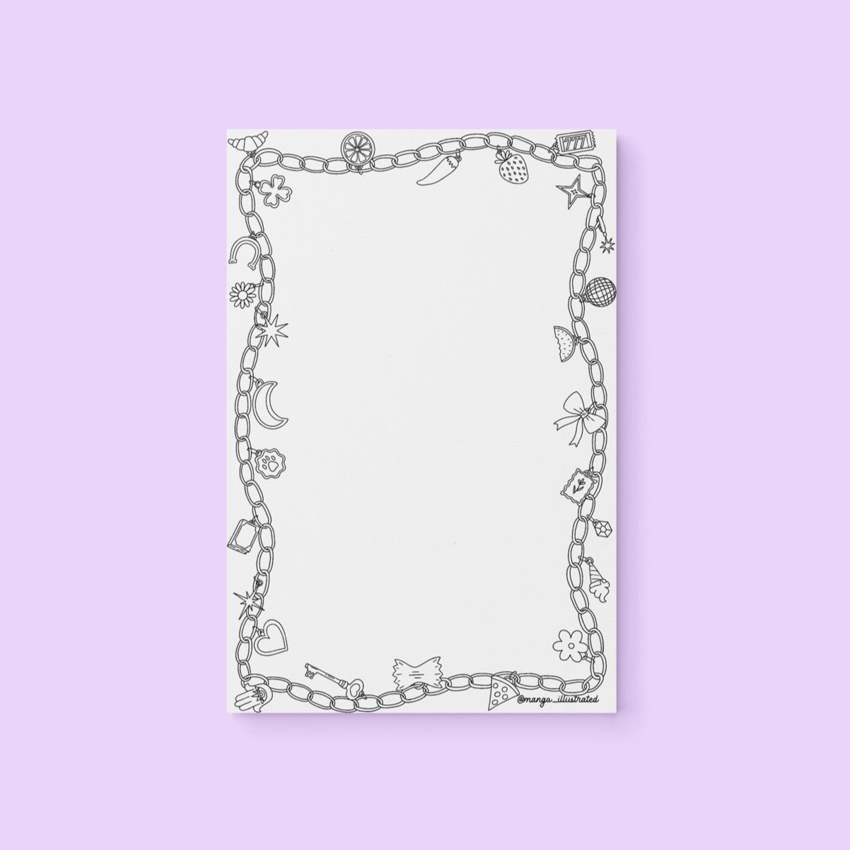 Charm doodles color - in notepad - MangoIllustrated - Notepad