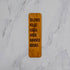 Cherry wood bookmark engraved Silence Kills Ideas Read Banned Books in bold filled type, handmade in Ohio by PRWMade