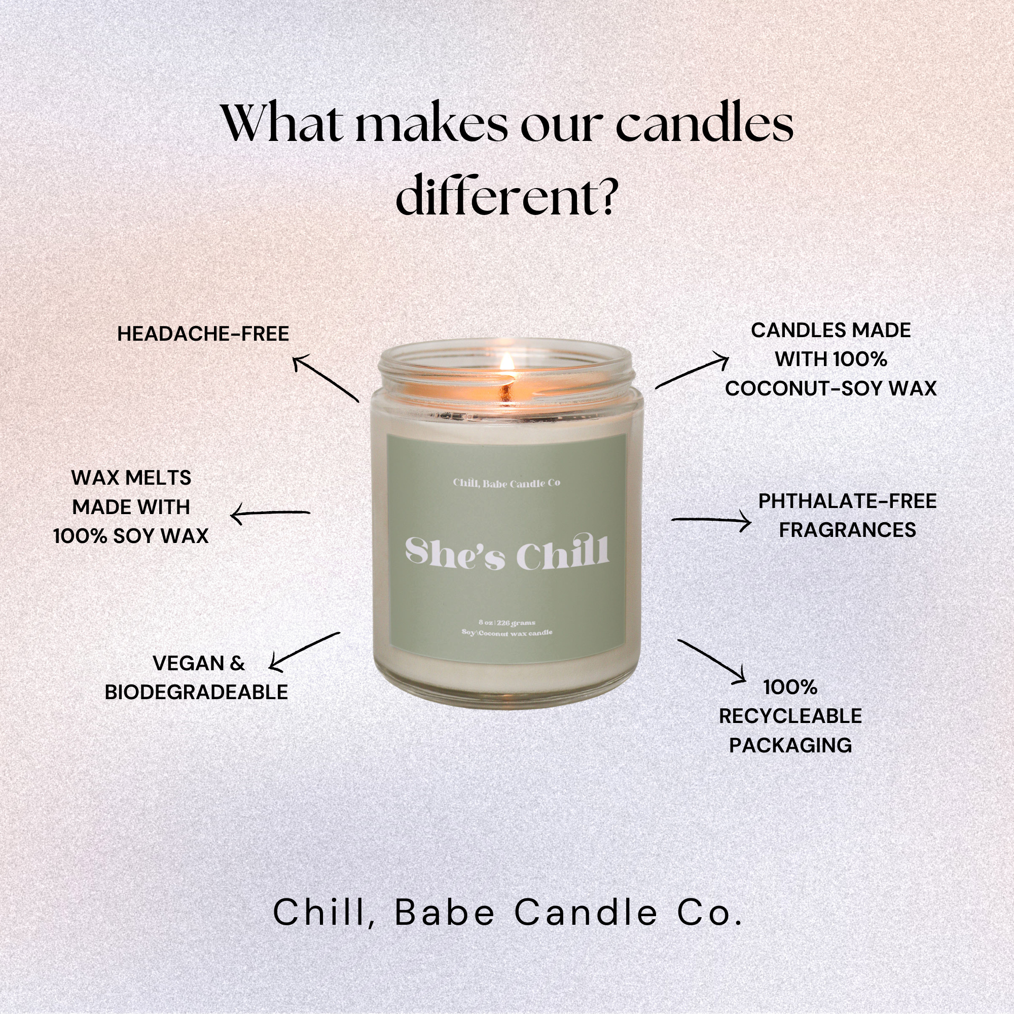 She’s Chill Candle | Eucalyptus + Spearmint about