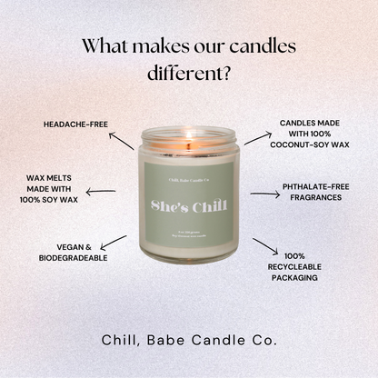 She’s Chill Candle | Eucalyptus + Spearmint about