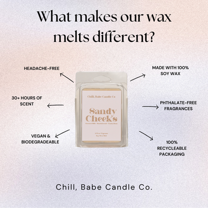 About Sandy Cheeks Wax Melt | Coconut Milk + Sandalwood + Tonka Bean