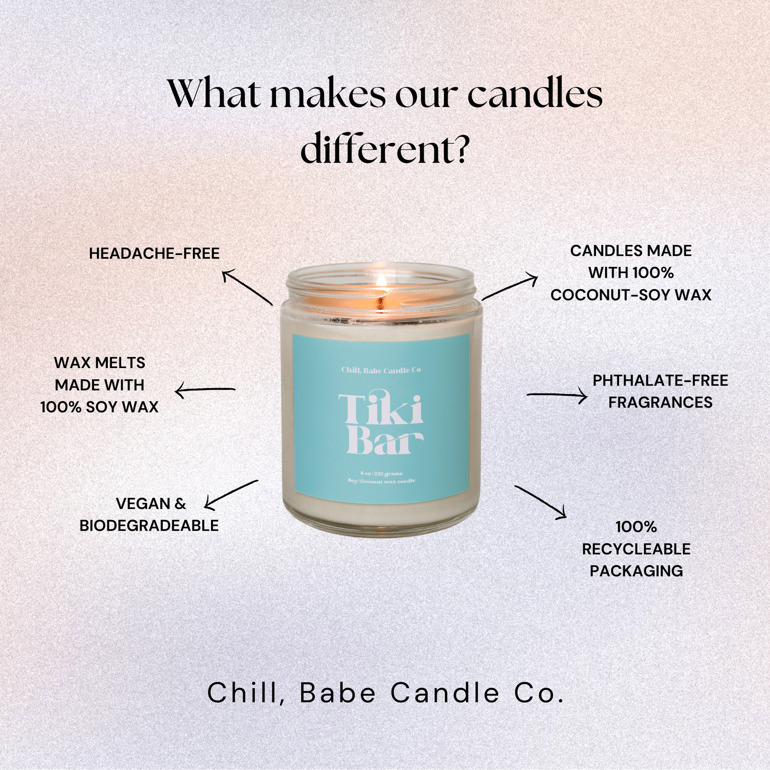 Tiki Bar Candle | Passionfruit + Pineapple + Musk features