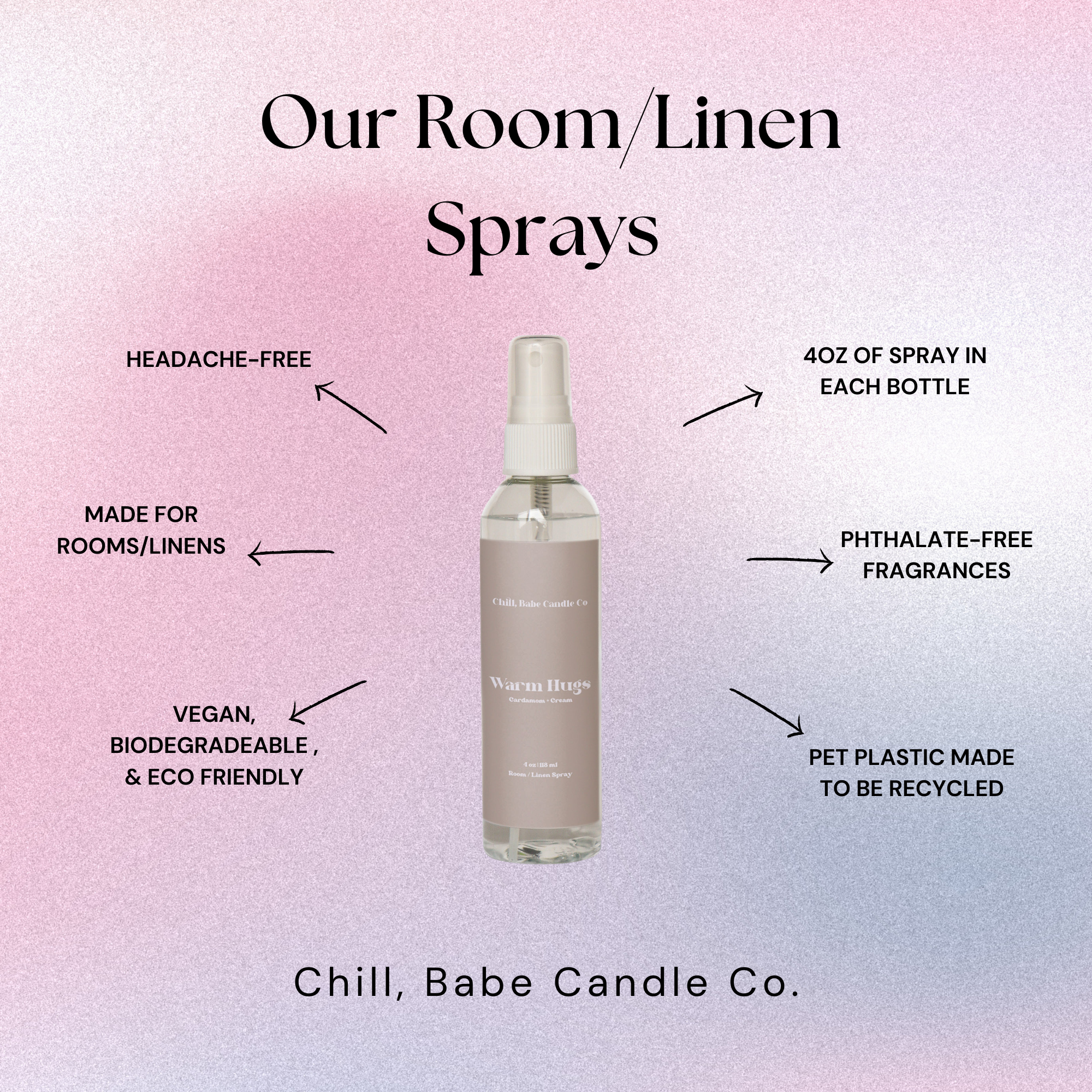 about Warm Hugs Room Spray | Cream + Cardamom