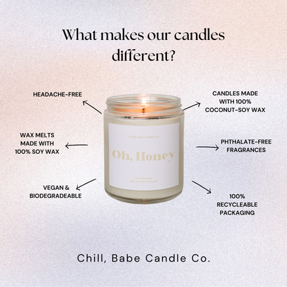 Oh, Honey Candle | Honeysuckle + Jasmine + Powder features