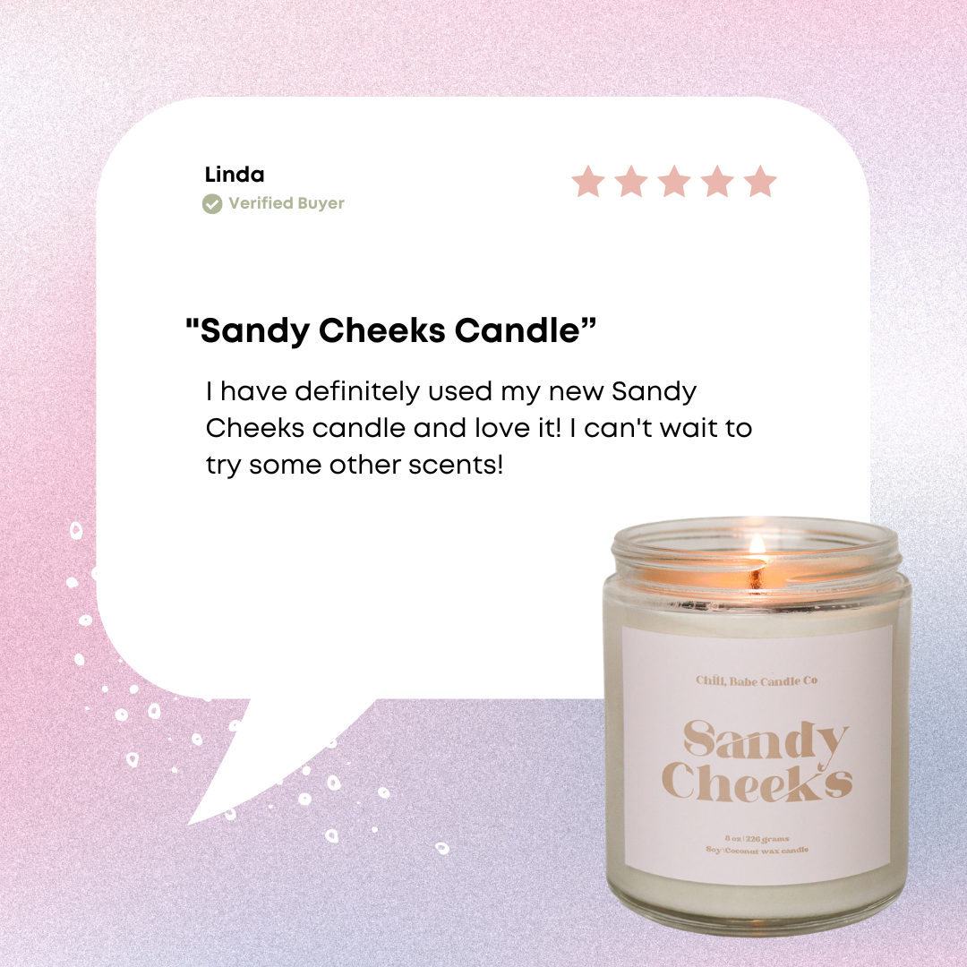 Sandy Cheeks Candle | Coconut Milk + Sandalwood + Tonka Bean Review