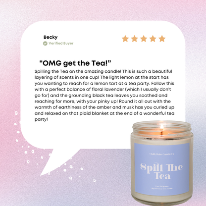 Spill The Tea Candle | Black Tea + Lemon + Lavender + Musk review