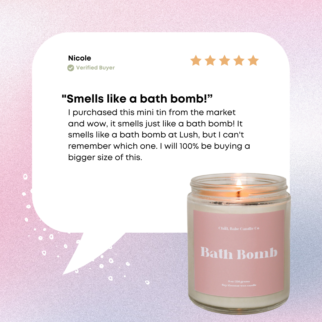 Bath Bomb Candle | Citrus + Jasmine + Patchouli review