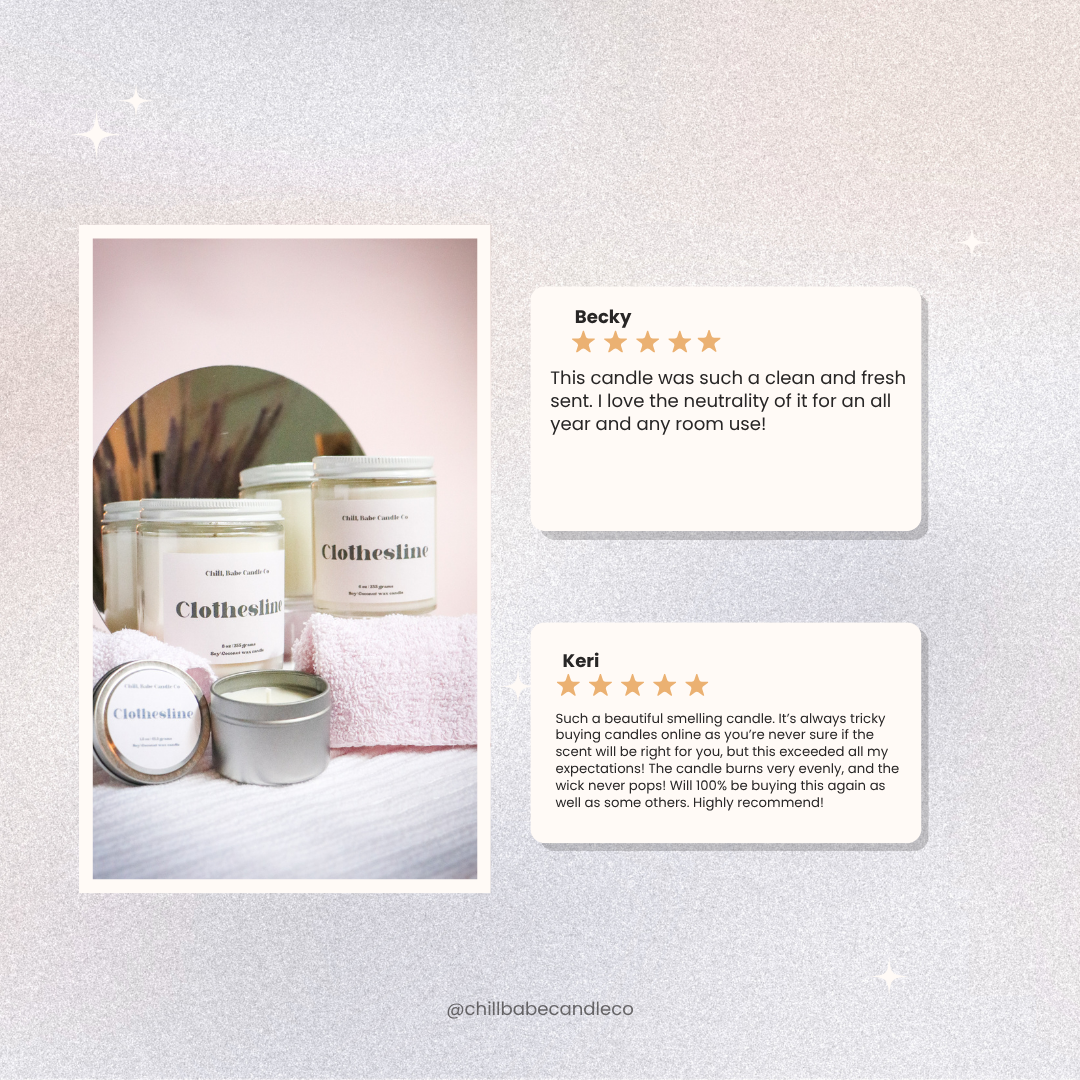 Clothesline Candle | Cotton +Iris reviews