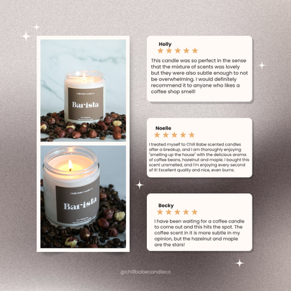 Barista Candle | Coffee + Hazelnut + Maple reviews