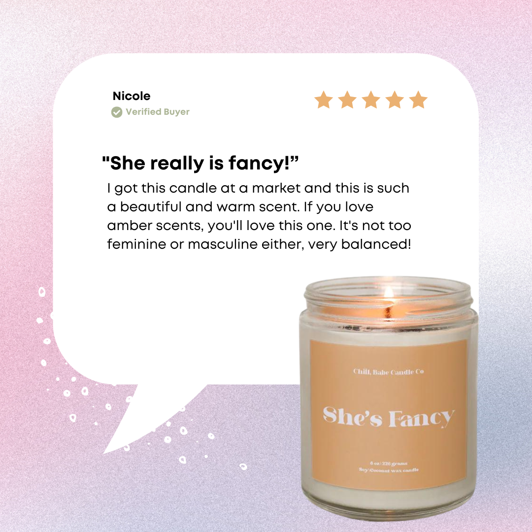 She’s Fancy Candle | Amber + Driftwood review