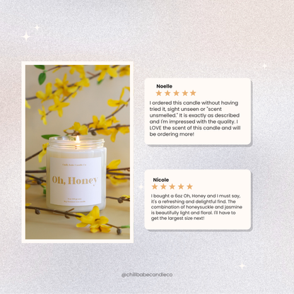 Oh, Honey Candle | Honeysuckle + Jasmine + Powder reviews