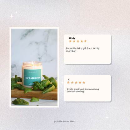 Herbalicious Candle | Oregano + Basil + Thyme reviews