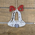 Christmas Bell Wooden Christmas Ornaments - Red / White Glitter - Cate&