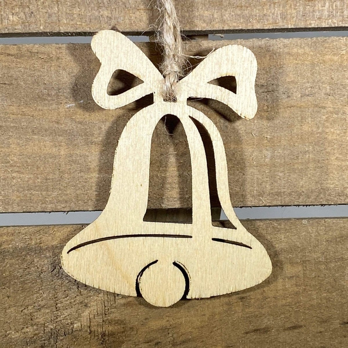 Christmas Bell Wooden Christmas Ornaments - Unpainted - Cate&
