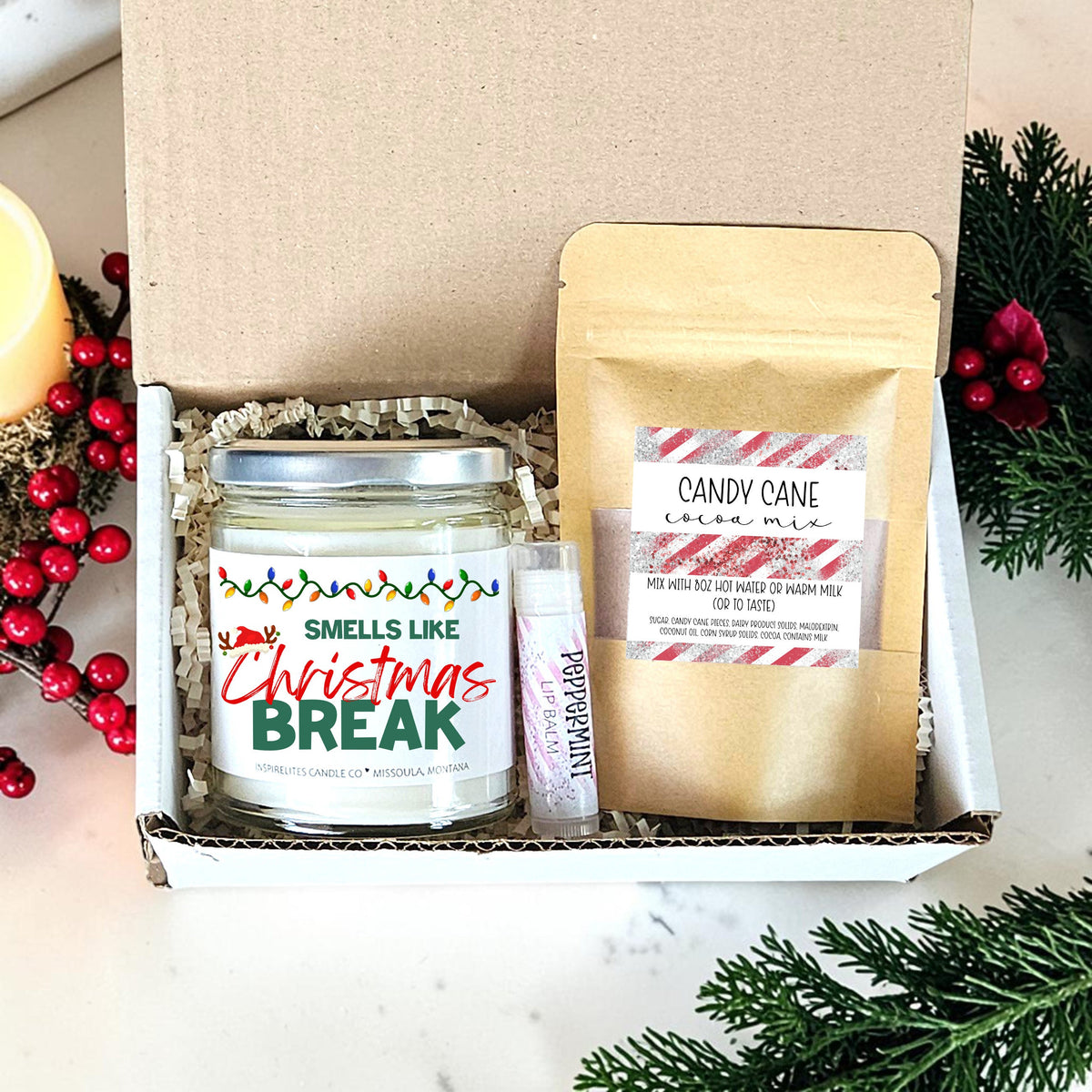 Smells Like Christmas Break, Holiday Teacher Appreciation Gift Box Option