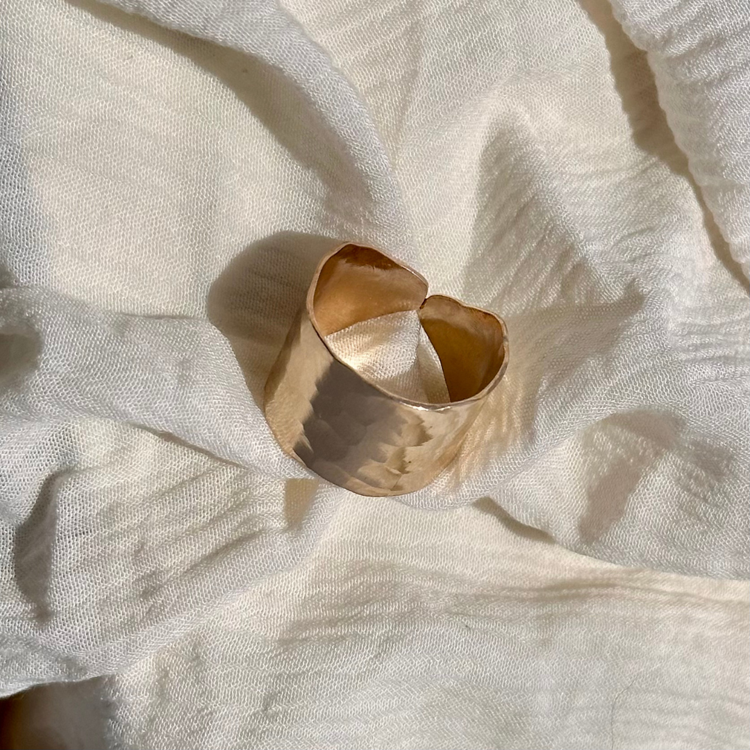 Cigar Band Ring Gold Filled