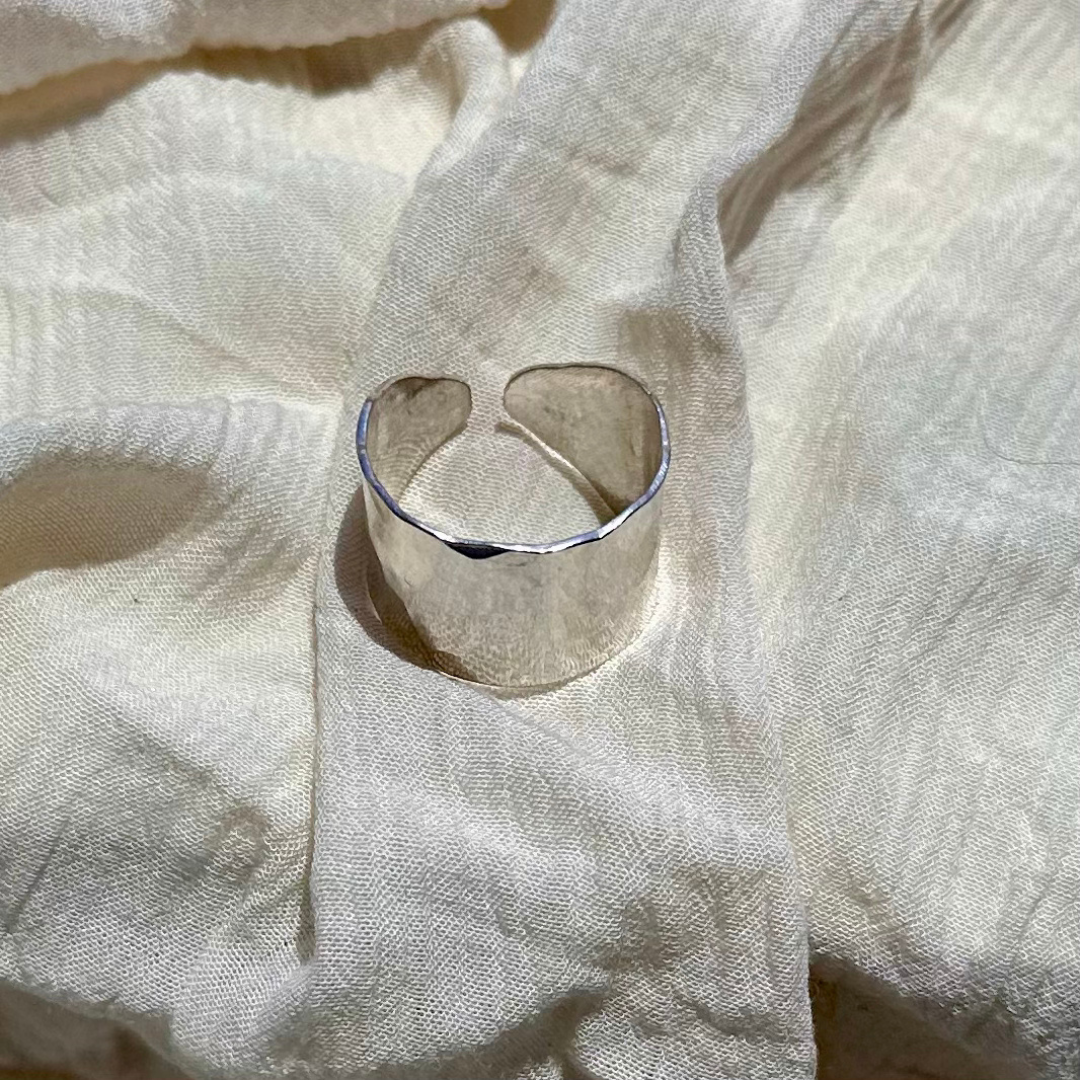 Cigar Band Ring Sterling Silver