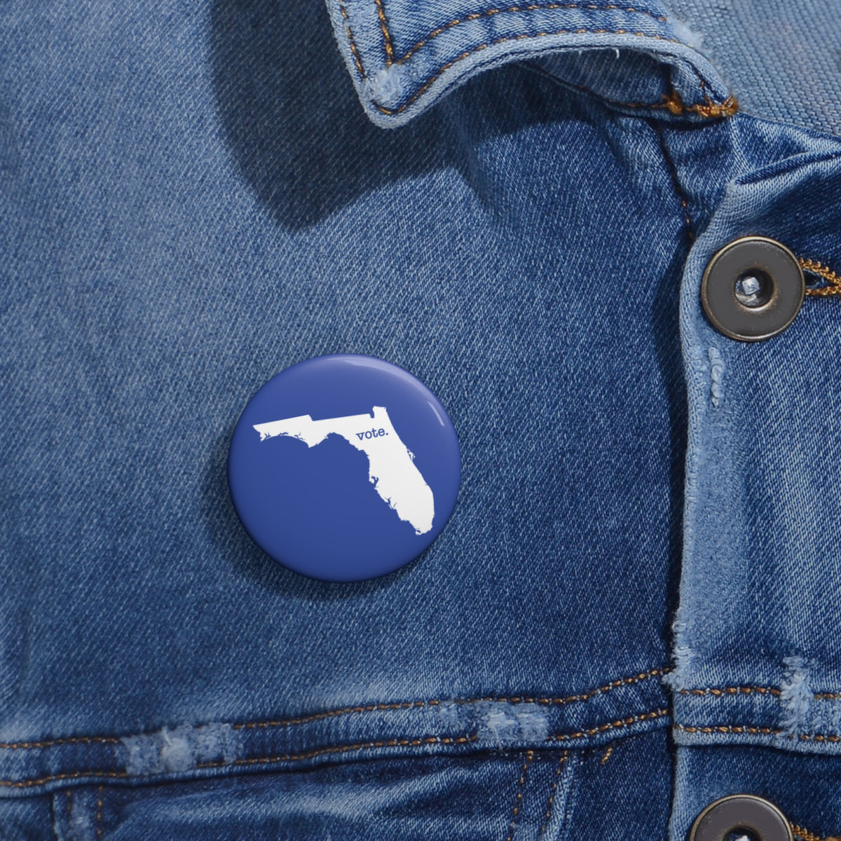 Your State Vote Democrat Pin Back Button - Resistance Nation