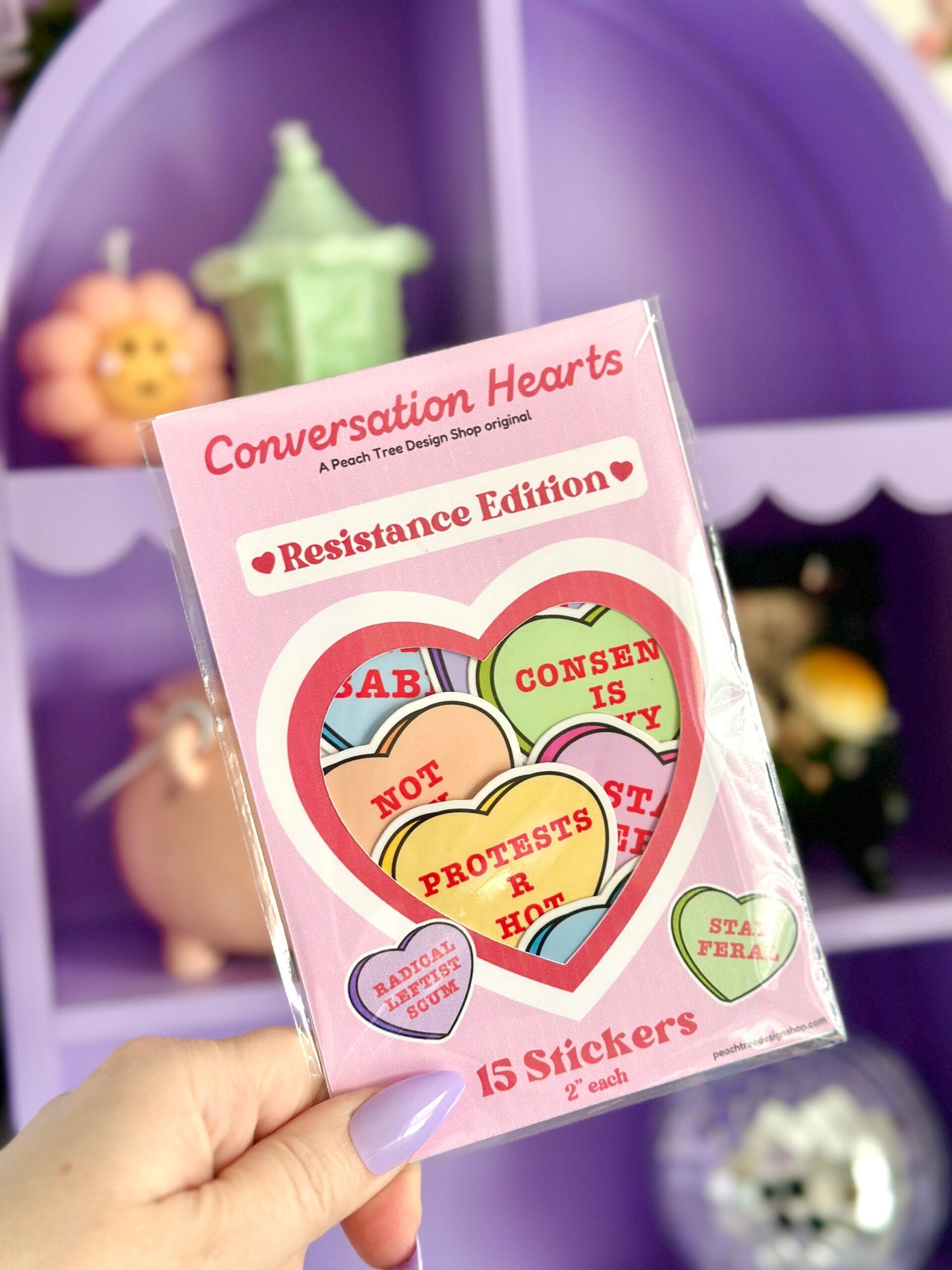 Political Candy Hearts Sticker Pack