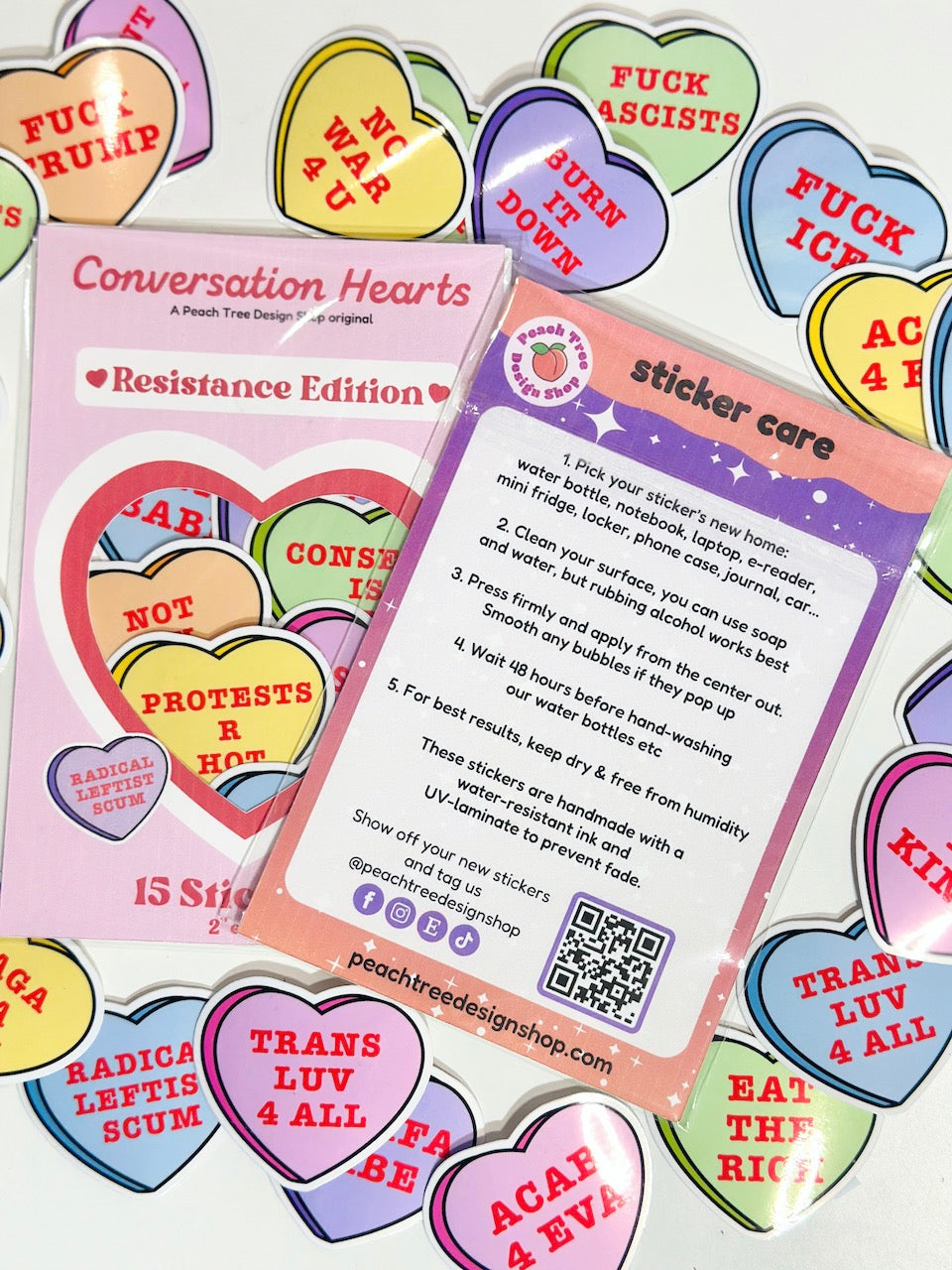 Political Candy Hearts Sticker Pack