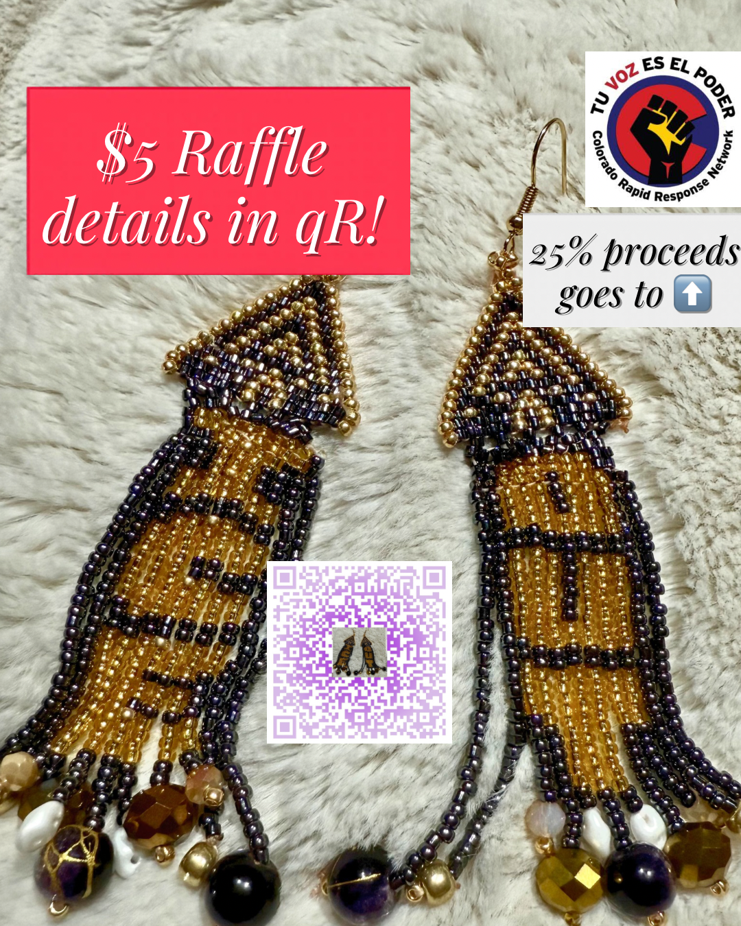 $5 RAFFLE tickets for "ICE OUT" fringe earrings!