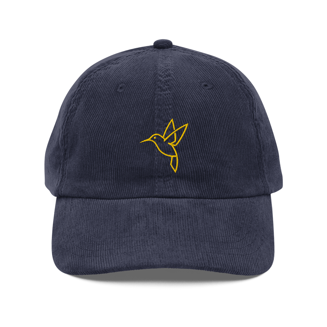 Corduroy Hat | Embroidered Hummingbird Cap | Minimalist Nature Gift - Heartland Stitch