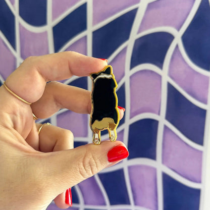 Corgi Sploot enamel pin - MangoIllustrated - Accessories