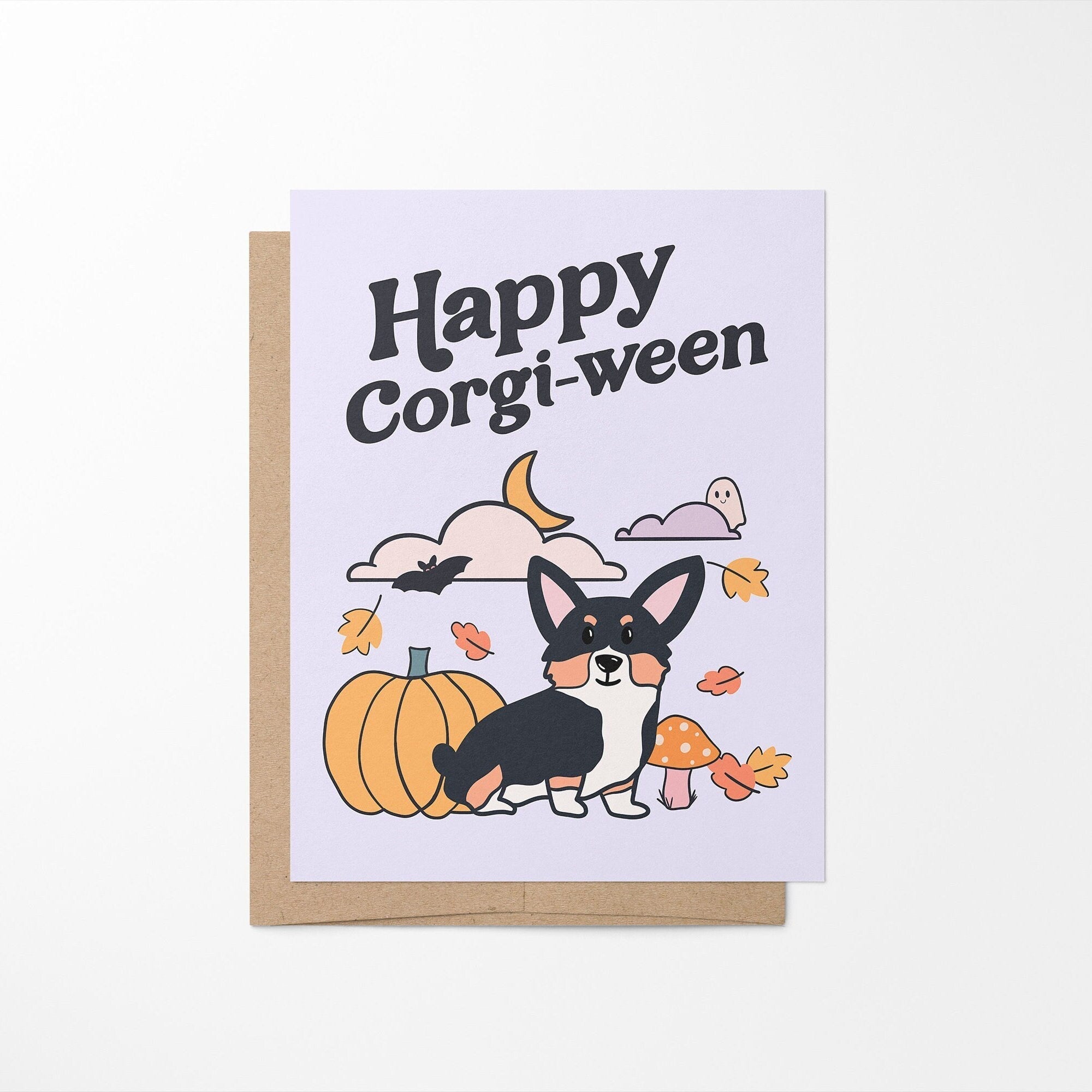 Corgi - ween greeting card - MangoIllustrated - Greeting Cards