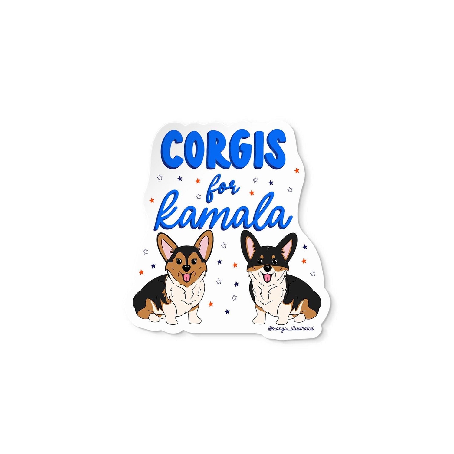 Corgis for Kamala sticker - MangoIllustrated - Sticker