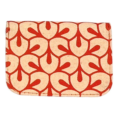 Cotton Card Holder - Leaf Prints - Malia Designs