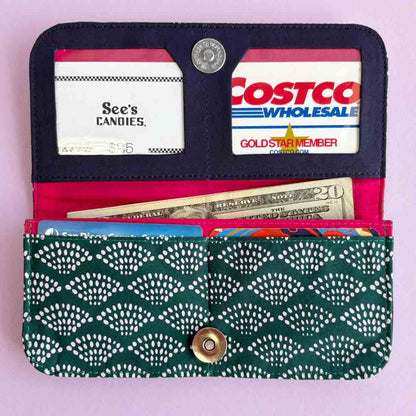 Cotton Long Wallet - Spring Dots - Malia Designs