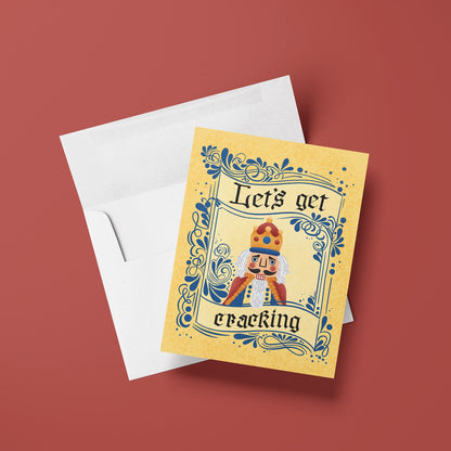 Greeting card with Nutcracker design and text &