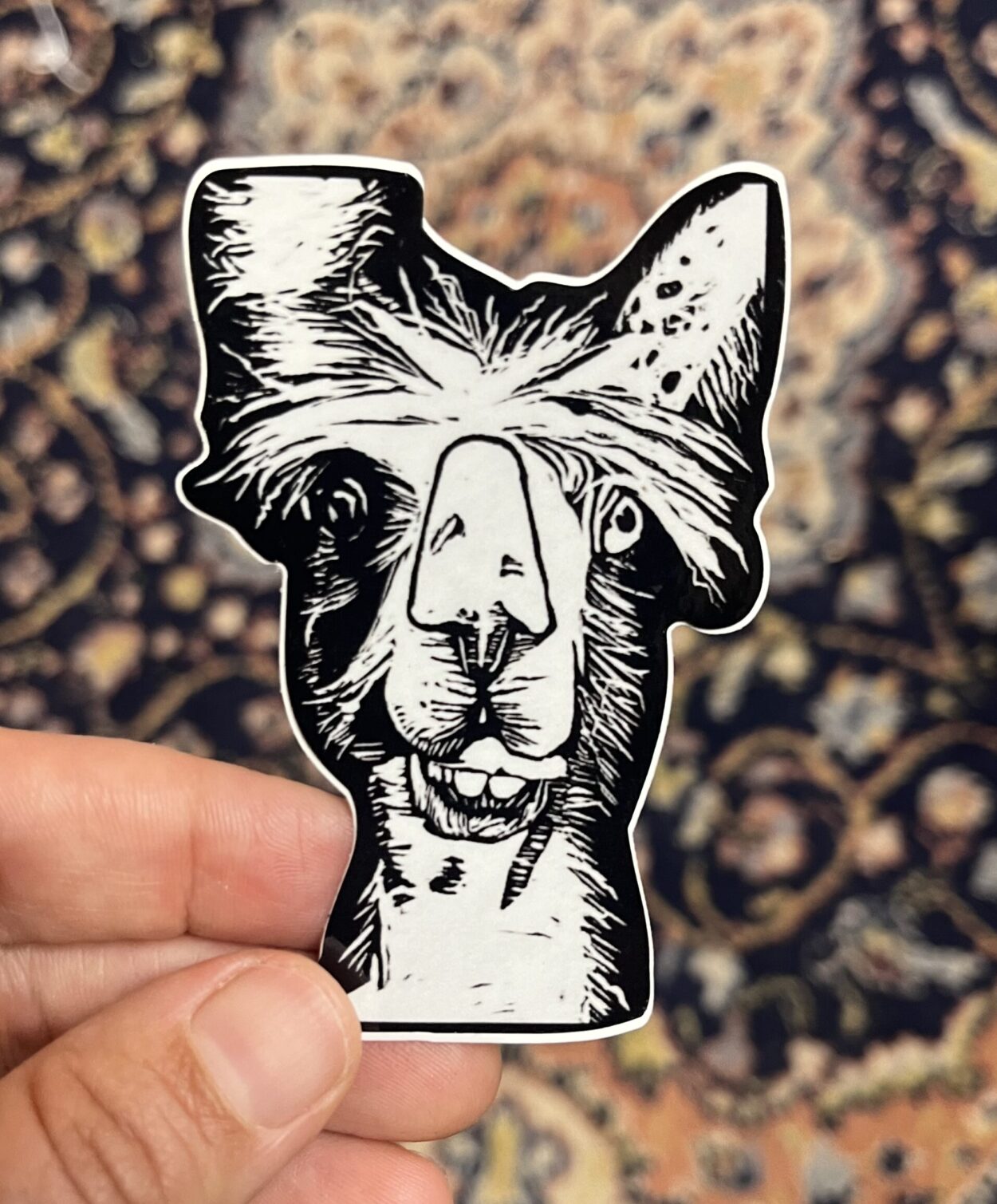 Llama Sticker - weatherproof adhesive, UV protective laminate