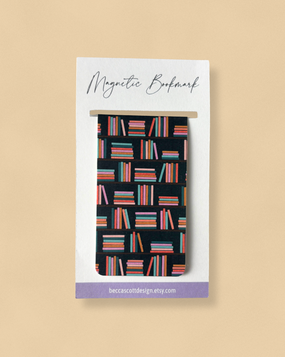Bookshelf Print Magnetic Bookmark