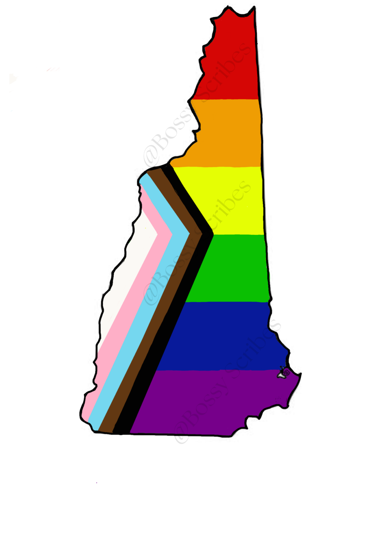 Live Free &amp;amp; Proud — New Hampshire Pride Stickers