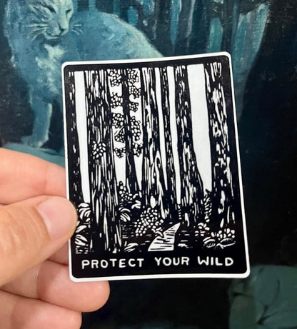 Protect Your Wild Sticker - weatherproof adhesive, UV protective laminate